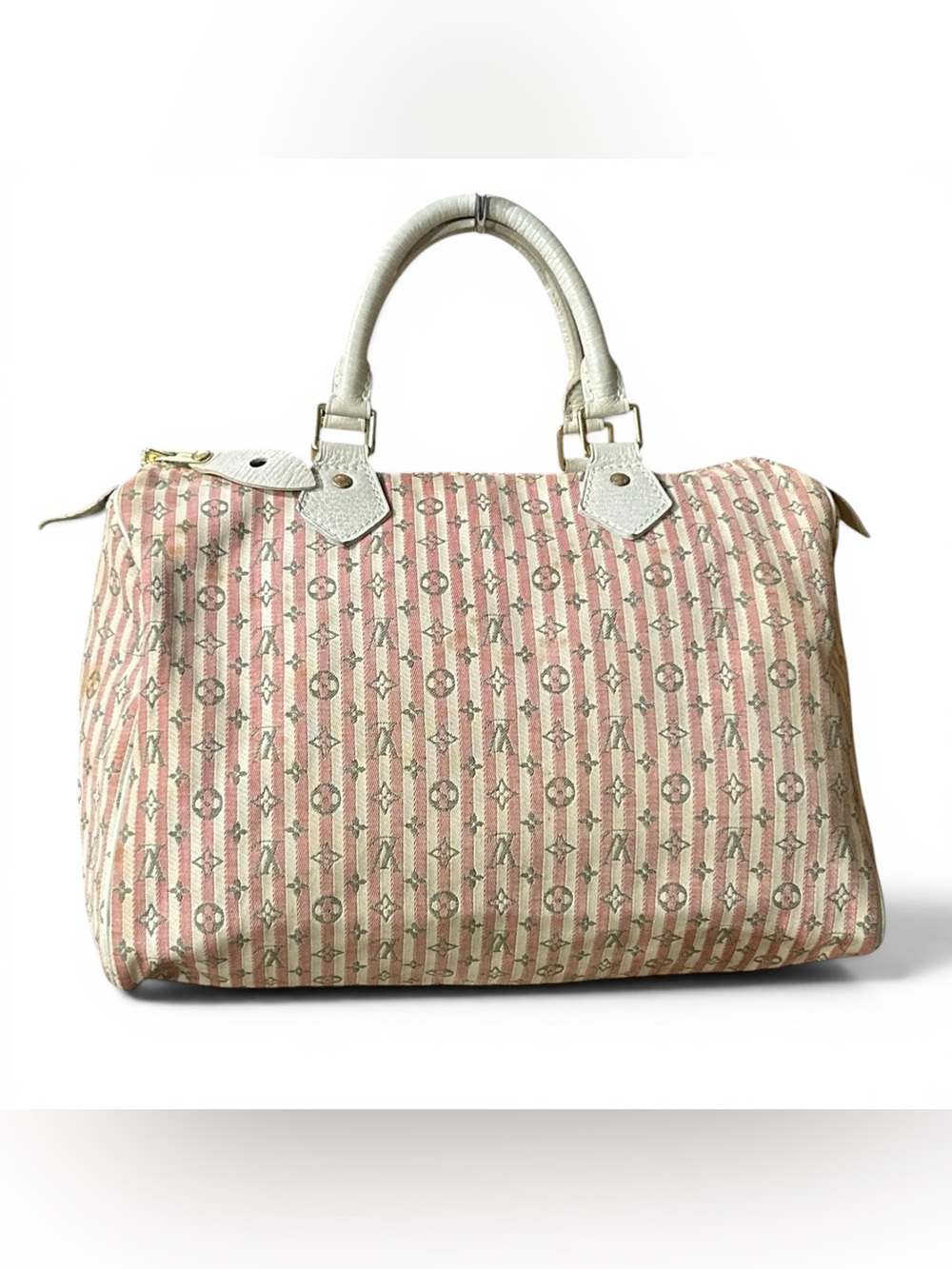 🌸 LOUIS VUITTON Rare Limited Edition Monogram Mini Lin Croisette Speedy 30 Pink